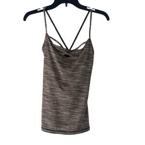 FP Movement Women's Size Large Heathered Striped Racerback Activewear Top‎